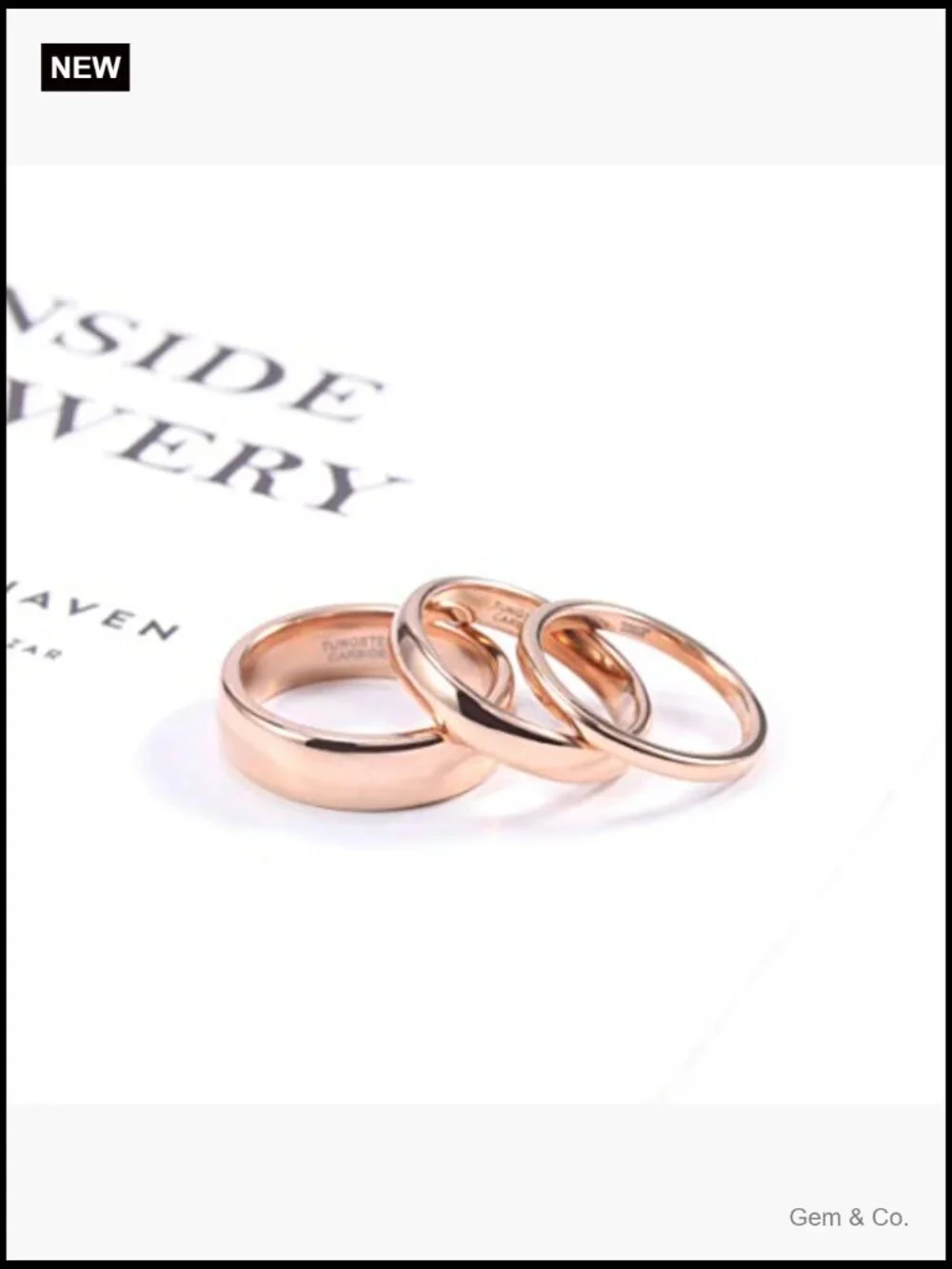 Tungsten Wedding Band Ring - High Polish Comfort Fit 4-15